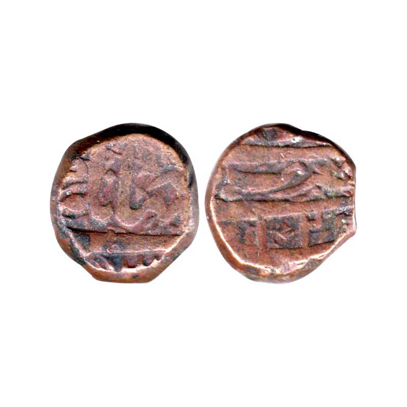 Mughals, Jahangir, Copper, 20.93 g, Dam, Bairata Mint, AH 1028, Mint name at top on revers