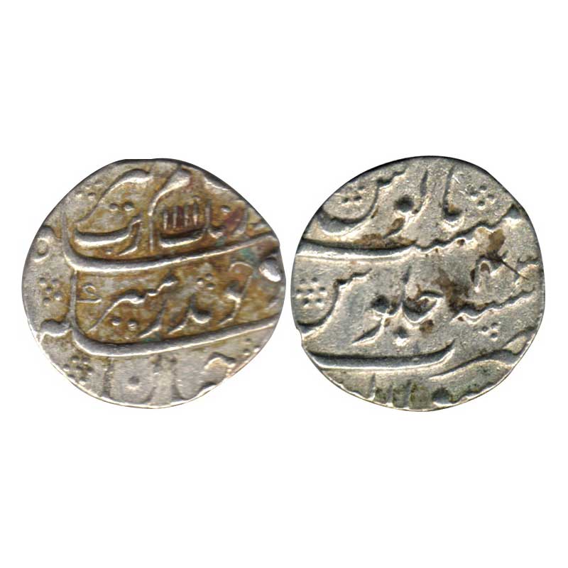 Mughals, Aurangzeb, Silver, Rupee, Solapur (Sholapur) Mint, mint name at bottom on reverse