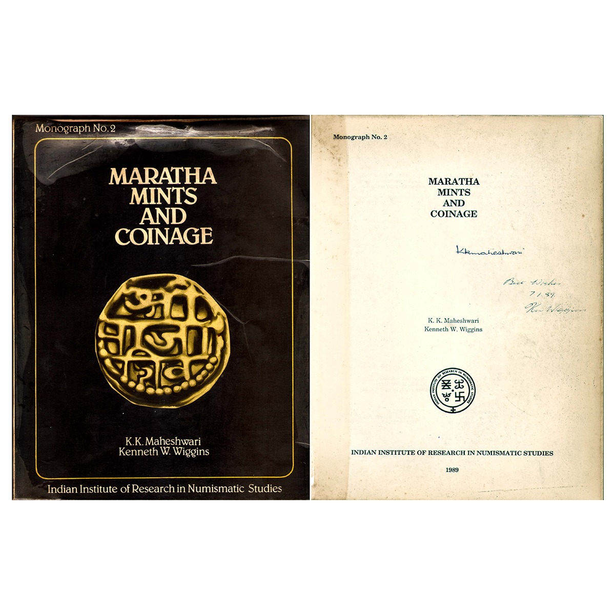 Paper, Rare Pedigree Book: Maratha Mints and Coinage, by K.K. Maheshwari and Kenneth W. Wi