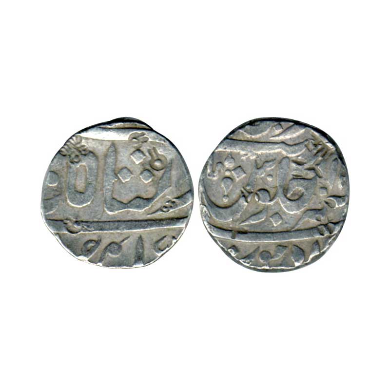Marathas, Poona mint, Silver, Rupee, in the name of Shah Ali Gauhar, Ankush as a mint mark