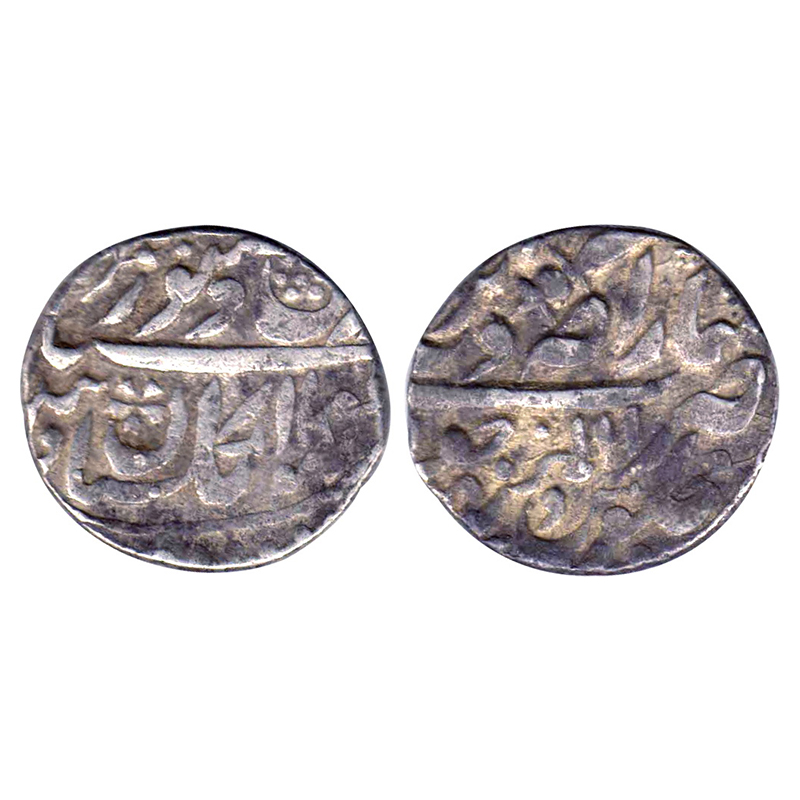 Jodhpur State, Takht Singh (AD 1843-1873), Silver, Rupee, Sojat mint with the pseudo mint 