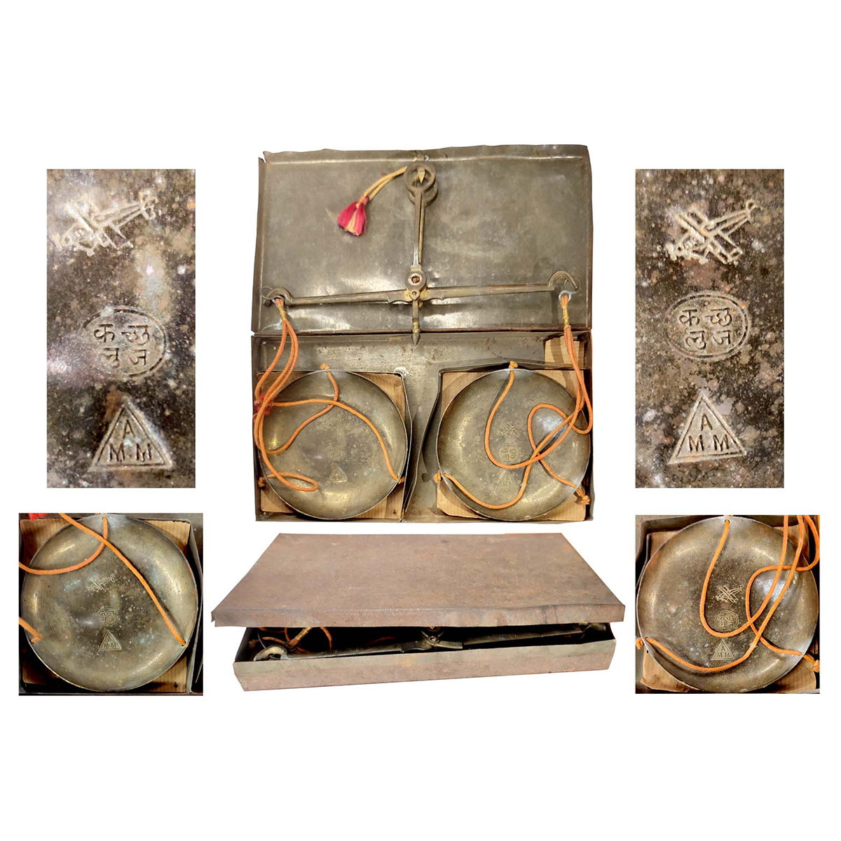 Kutch State, Vijayrajji, c. 1940s, Kutch State Weighing Scale, Brass, intact weighing scal