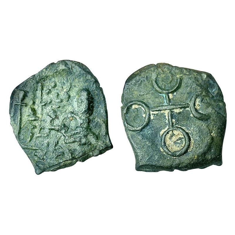 Ujjayini (c. 150-200 BC), Copper, 2.51 g, Lord Shiva as Mahakala standing, facing front, h