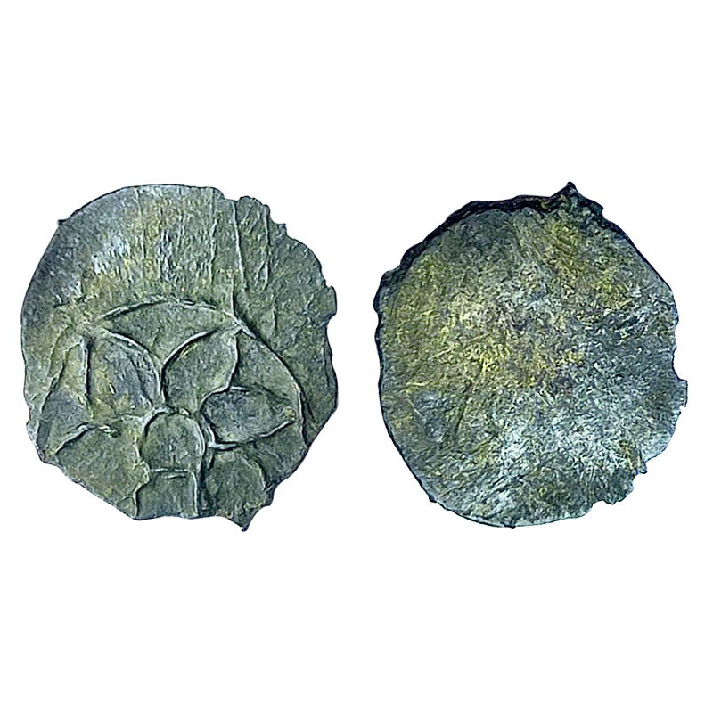 Lesser Satavahanas of Banavasi, c. 1st century BC, Copper, 0.25 g, a large Wheel in the ce
