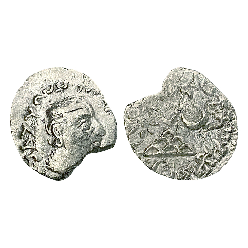 Western Kshatrapas, Chashtana (c. 78-130 AD), Silver, 2.05 g, Portrait & Six-arched Hill t