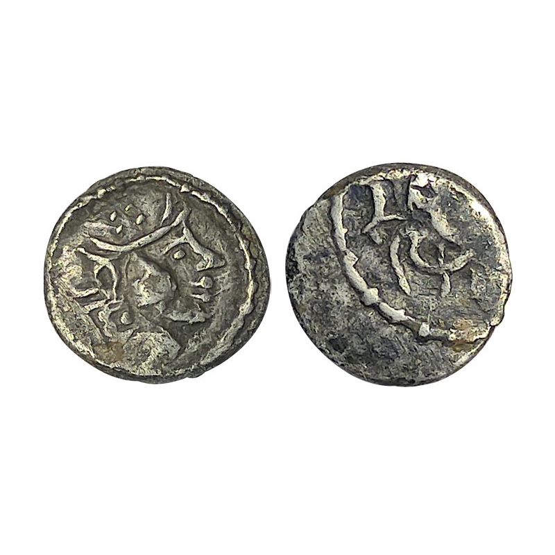 Post-Gupta Punjab/Sindh, Ranavigraha (AD 550-600), Silver Dramma, 1.00 g. Obv: Complete Pr