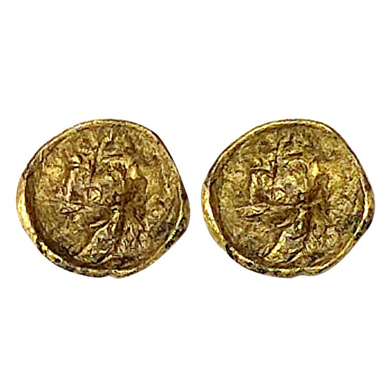 Southern India, Anonymous ¼ Fanam, Gold, 0.15 g, probably an elephant to right on obv. Dot