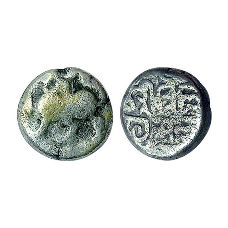 Chalukyas of Kalyana, Somesvara I (Trailokyamalla) (10th century AD), Silver, 1.97 g, 10.9