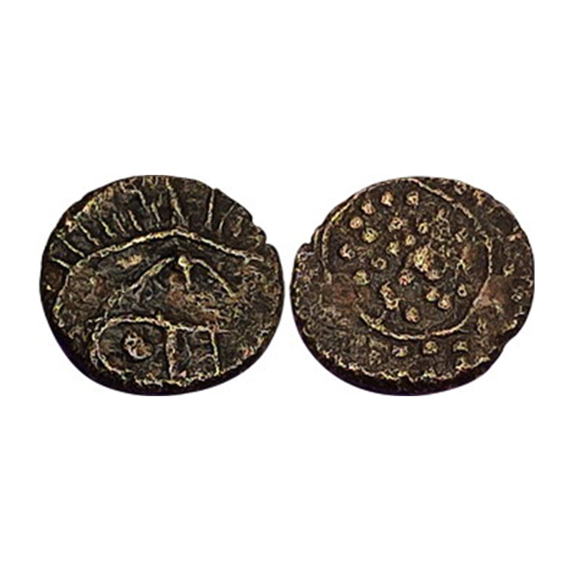 Eastern Chalukyas of Vengi, uninscribed fractional coin in alloyed copper, (700-800 AD), 0