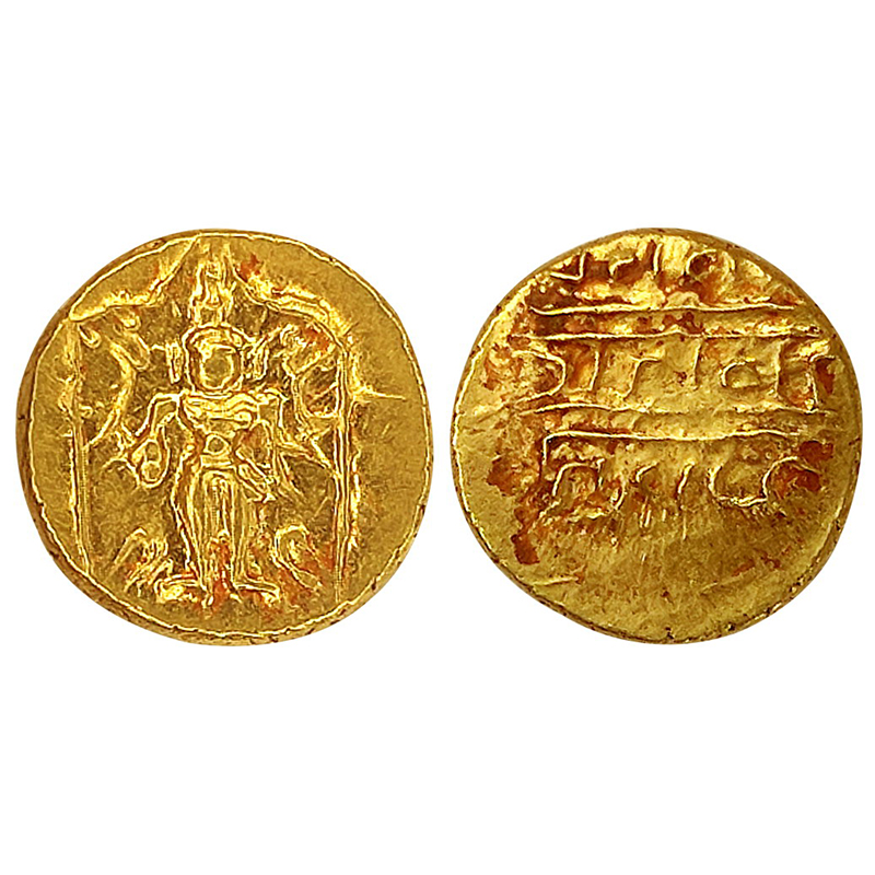 Vijayanagar Empire, Venkitapati Raya III (c. 1630-1641 AD), Gold, 1.72 g, ½ Pagoda. obv. T