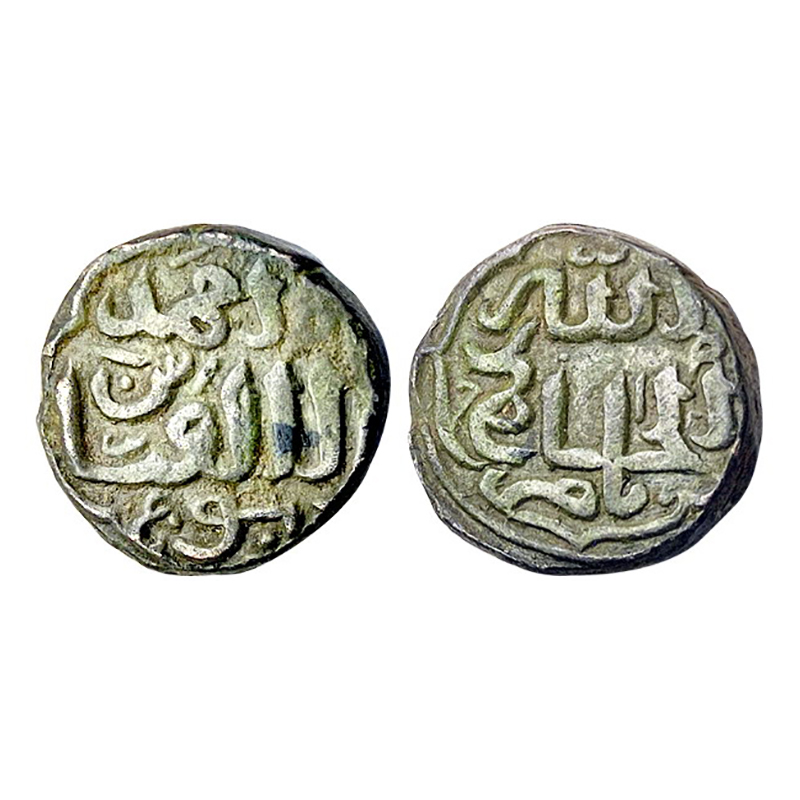 Delhi Sultanate, Muhammad III bin Tughlaq, Billon, 9.4 g, Tanka, in the name of Abbasid Ca