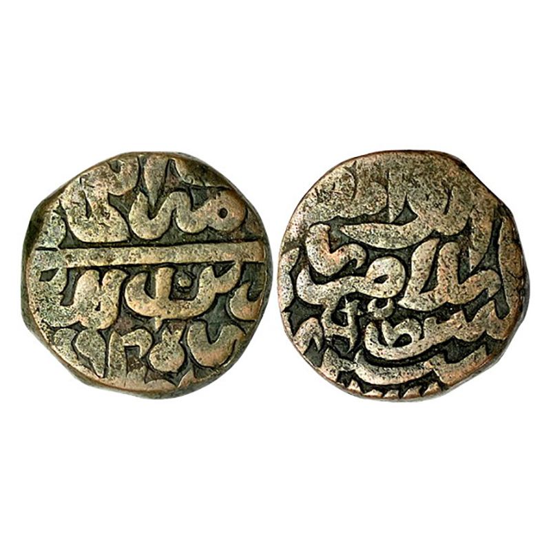 Delhi Sultanate, Suris, Islam Shah Suri, Lion Paisa, Copper, 20.66 g, a small lion with op