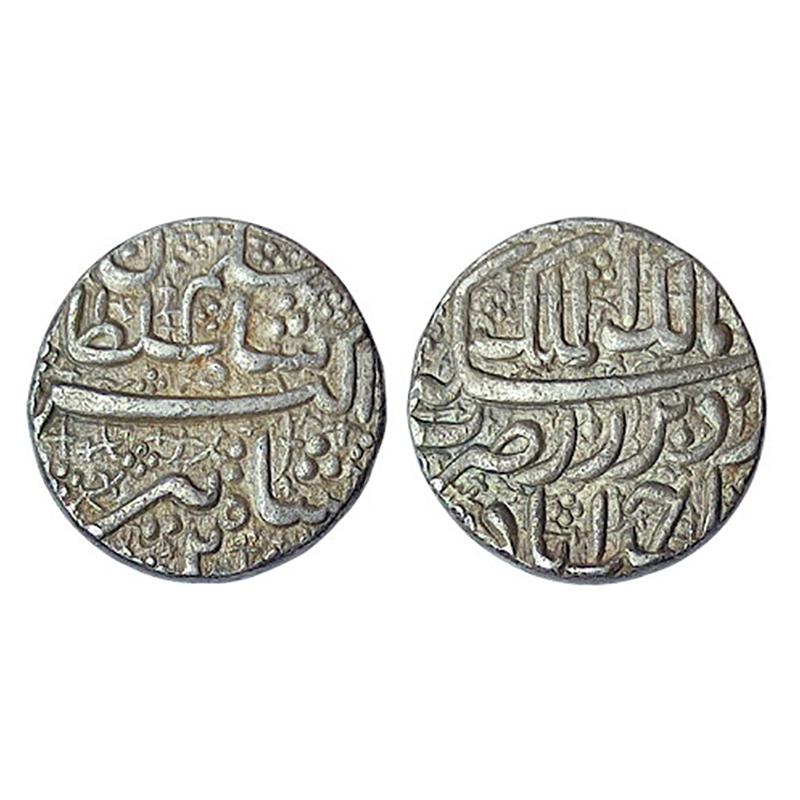 Jahangir as Salim, Ahmedabad Mint, Silver, 11.43 g, Rupee, Salim Shah Sultan type, RY 2, T