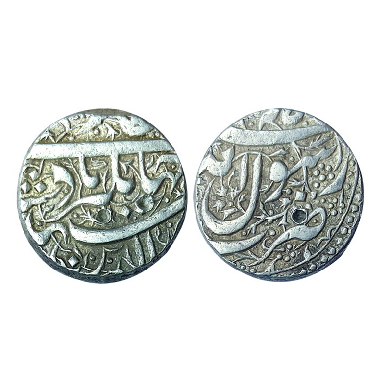 Jahangir, Silver, Rupee, Ahmadnagar Mint, Burhan-ud-din type, Kalima on obv. Very Fine+, S