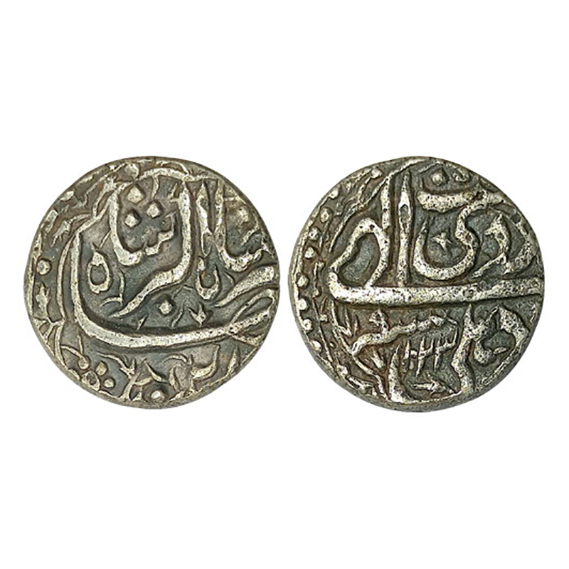 Jahangir, Delhi Mint, Silver, Rupee, Nur-ud-din Jahangir shah akbar shah type. AH 1023, RY
