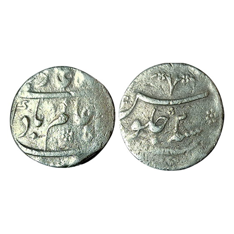 Shah Alam I, Silver, 11.52 g, Rupee, Karimabad Mint, name of the Emperor on obv, a bold mi