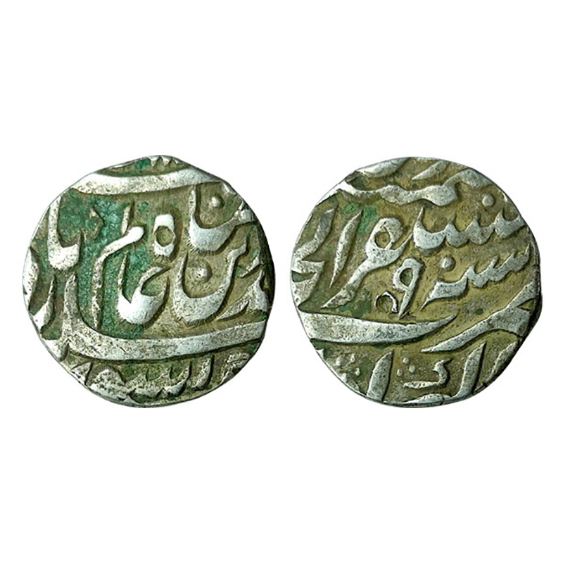 Marathas, Akbarabad (Agra) Mint, Silver, Rupee, in the name of Shah Alam II, Mustaqir ul K