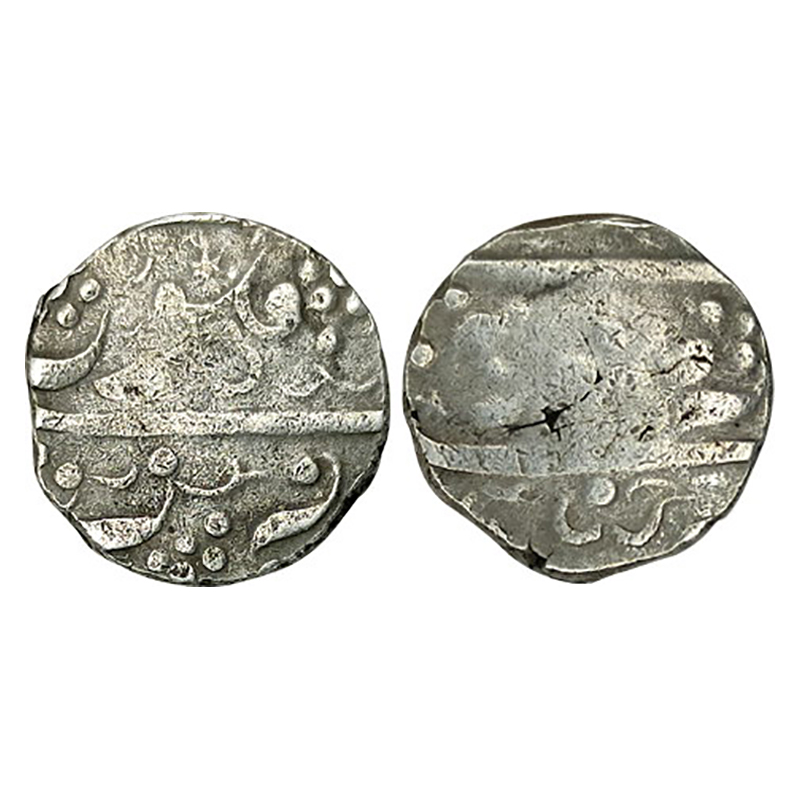 Marathas, Dicholi Mint, Silver, 11.2 g, Rupee, in the name of Aurangzeb, mint name at bott