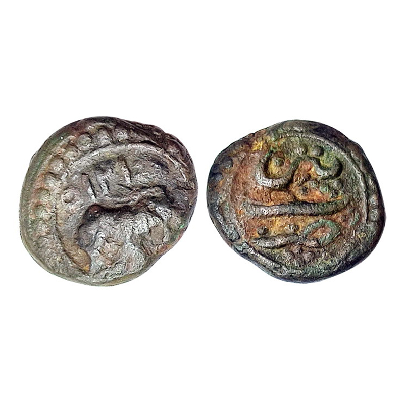 Mysore, Tipu Sultan, Patan Mint, Copper, 2.31 g, ¼ Paisa, Elephant walking to left and yea