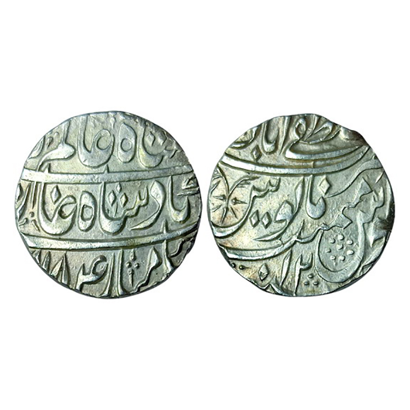 Rohillas, Mustafabad Mint, Silver, 10.92 g, Rupee, in the name of Shah Alam II, AH 1184; C