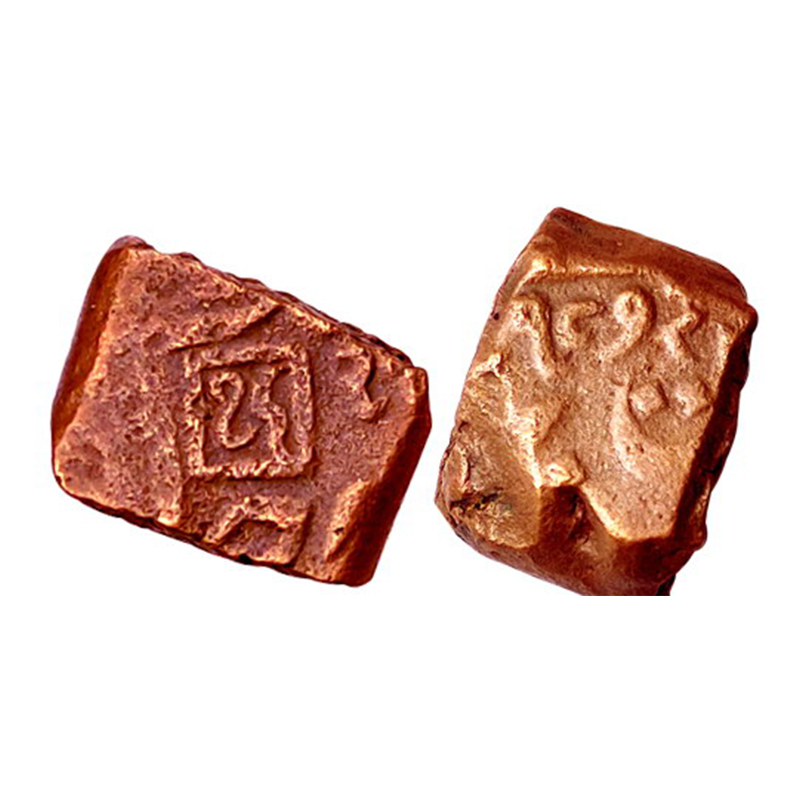 Bhavnagar, Thakurs, Copper, 6.57 g, Square Dhinglo, in the name of Mughal Emperor, Bhavnag