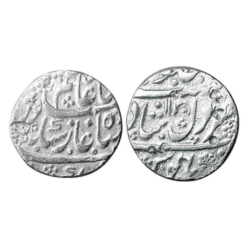Hyderabad Feudatory, Narayanpett, Silver, 11.39 g, Rupee, Dilshadabad mint, in the name of