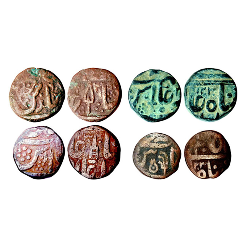 Indore, Copper (4), Annas, numerous types and varieties with years and legend arrangements