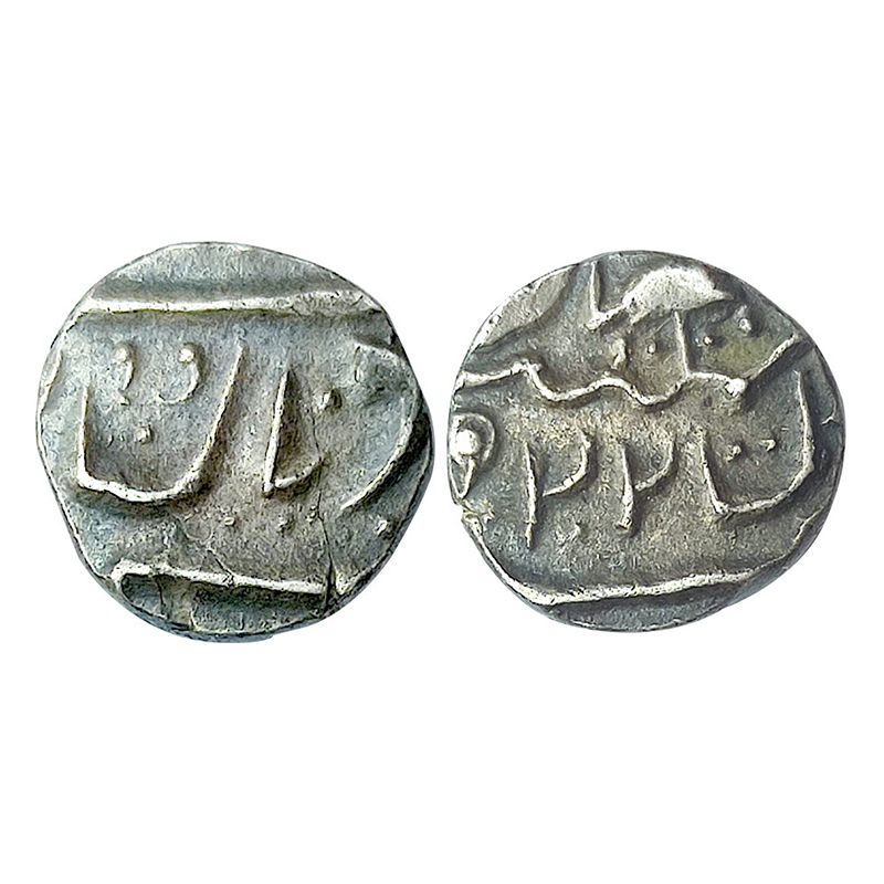 Jaisalmer, Ranjit Singh (AD 1846-1864), ¼ Rupee, Silver, 2.66 g, in the name of Victoria F