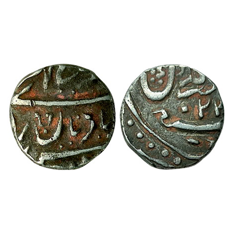 Jaisalmer, Ranjit Singh (AD 1846-1864), ½ Rupee, Silver, 5.26 g, in the name of Victoria F