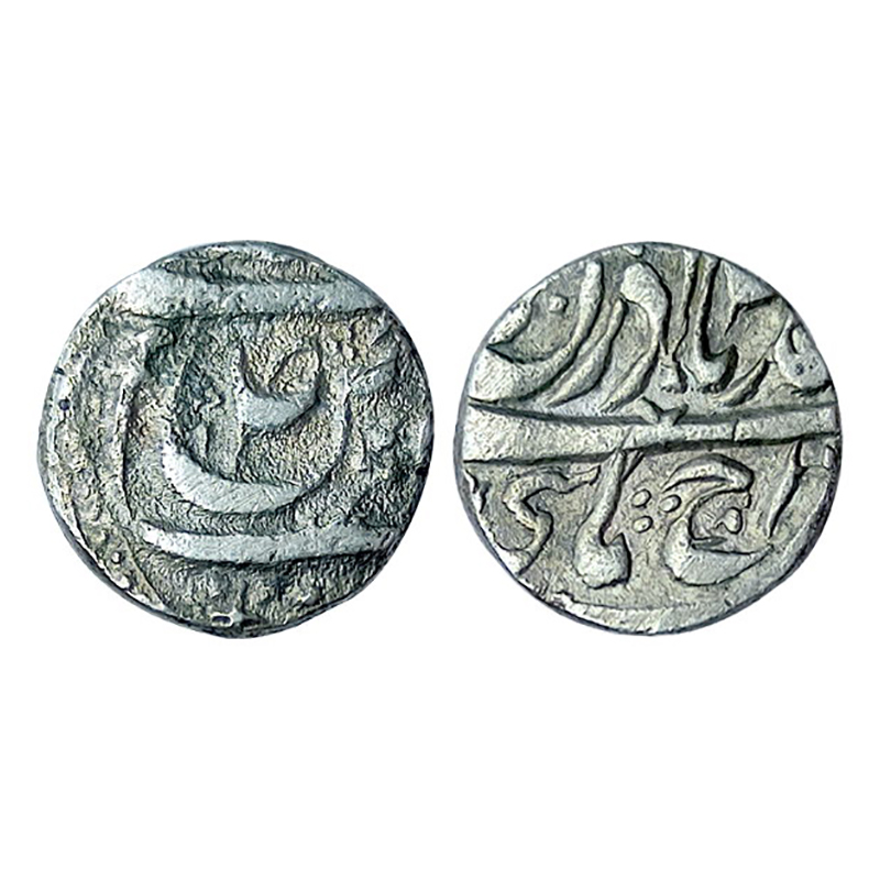 Patiala, Silver, Rupee, Sahib Singh (AD 1781-1813, AH 1196-1229), in the name of Ahmad Sha