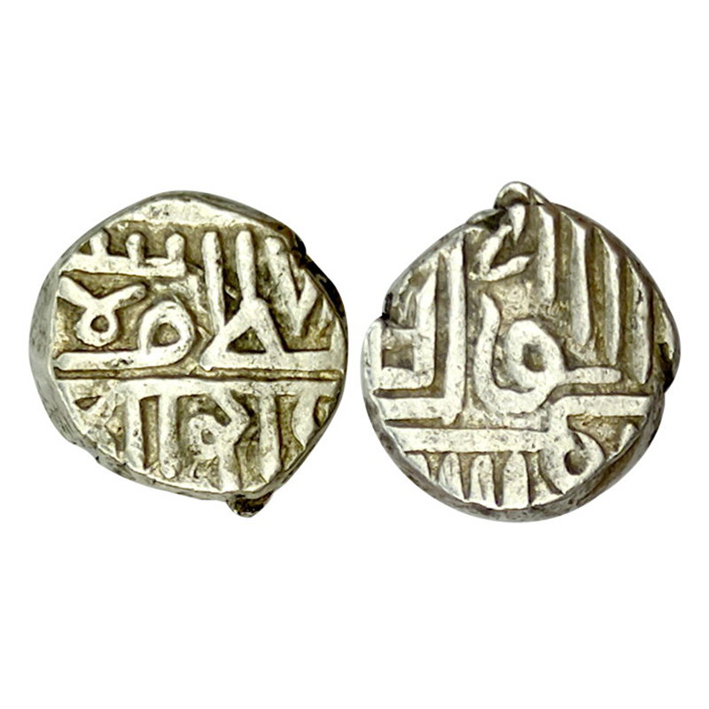 Porbandar, Silver, 4.81 g, 1 Kori, with the name of Muzaffar Shah and Nagari legend Shri R