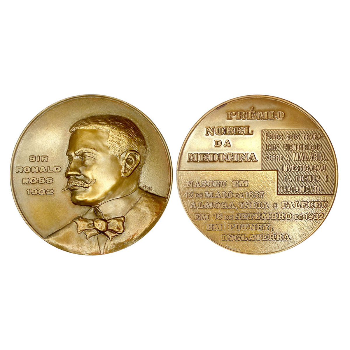 Bronze, Sir Ronald Ross, the famous British Indian Doctor based in Almora who invented the