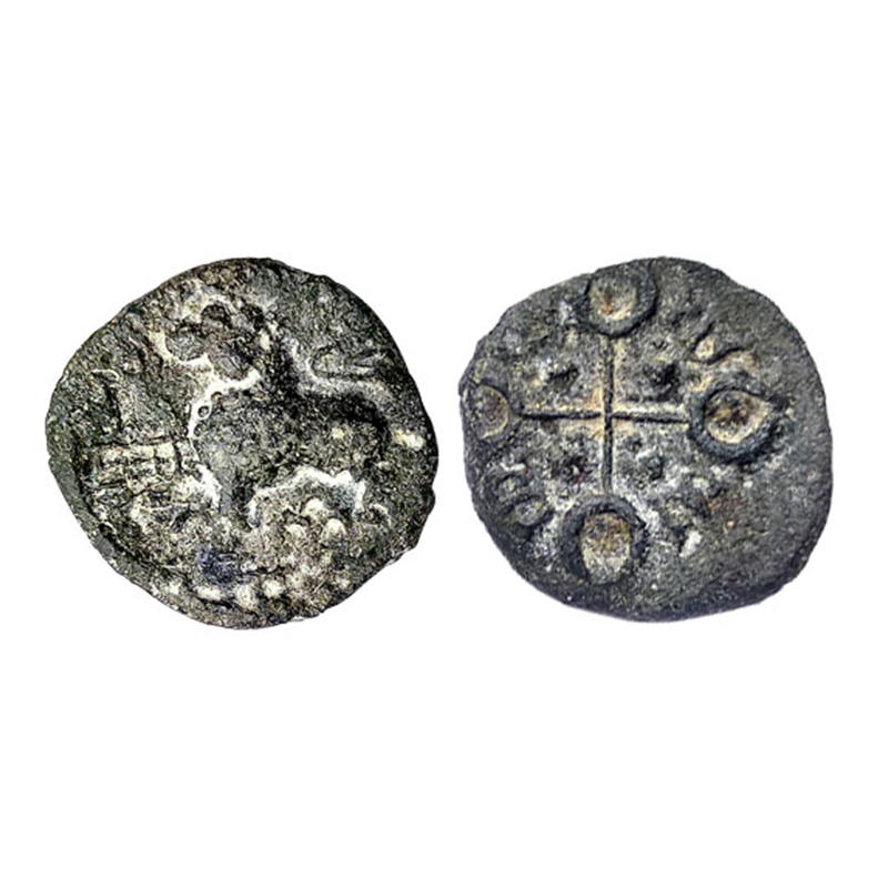 Satavahanas, Gotamiputra Satakarni, c. 1st century AD, Junnar-Lion type, Lead, 4.69 g, a l