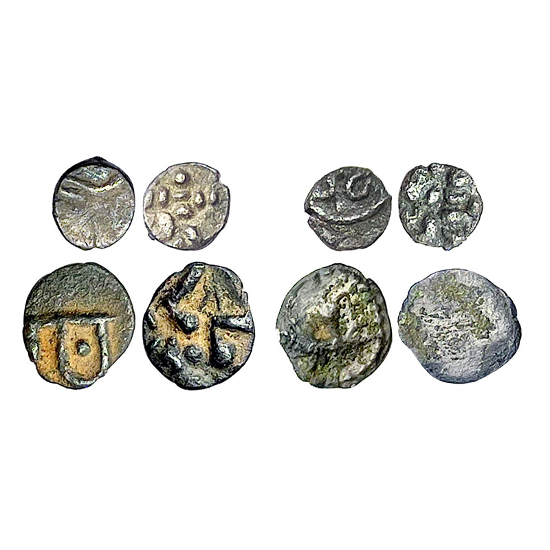 Vijayanagara Empire, Silver (4), Tara. Nagari legend on obv. Very Fine, Scarce. (4) ...