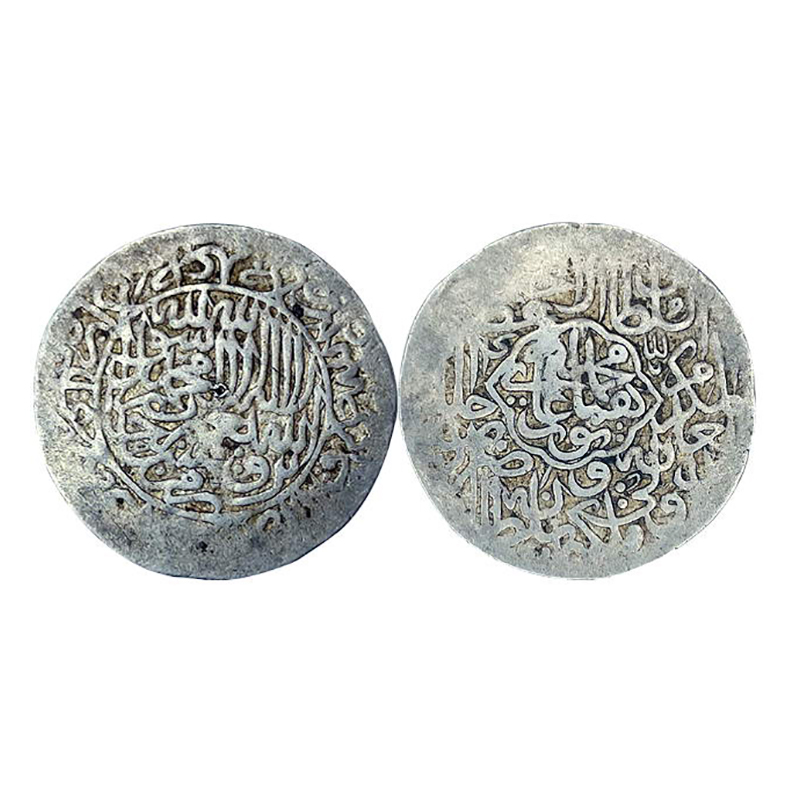 Humayun, Agra Mint, Shahrukhi, Silver, AH 944, Kalima on obverse, name and titles of the k