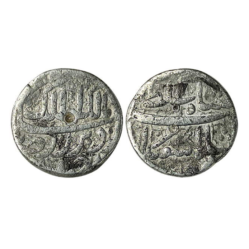 Jahangir as Sultan Salim Shah, Silver, Rupee, Ahmedabad Mint, 12th Ilahi Month Isfandarmuz