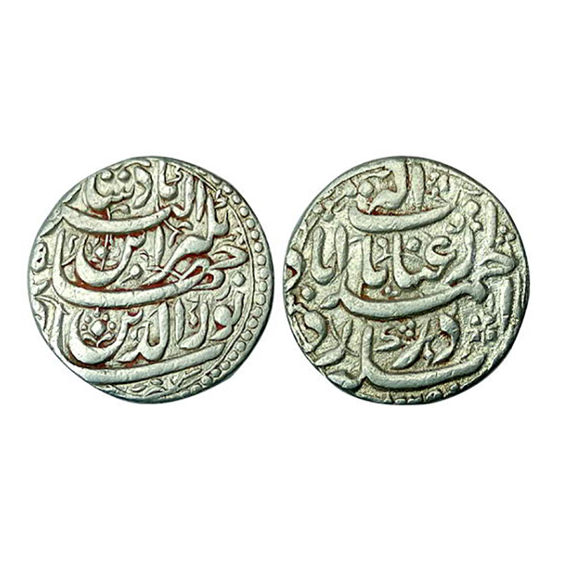 Jahangir, Ahmedabad Mint, Silver, Rupee, Inayat Couplet, Nur-ud-din type, RY 15. Extremely