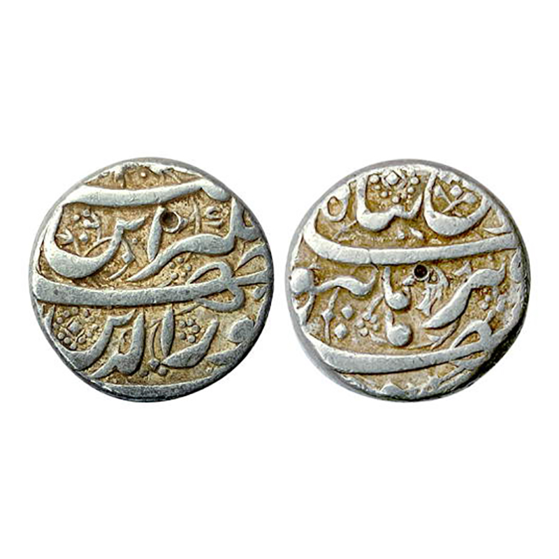 Jahangir, Burhanpur Mint, Silver, Rupee, Nur ud din type, mint name in the second line and
