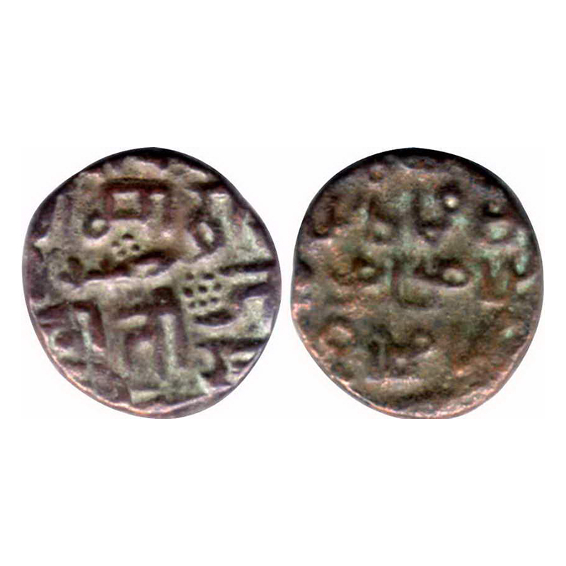 Gond kingdom of Devgarh, Kok Shah, son of Jatba I (1620-1630 AD), Copper, 7.40 g. Symbol o