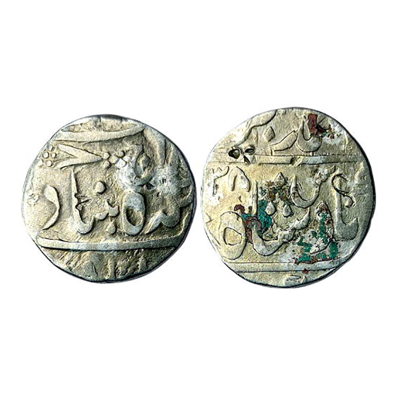 Hyderabad, Sikandar Jah, Silver Rupee, Farkhanda Bunyad Haiderabad Mint, in the name of Mu