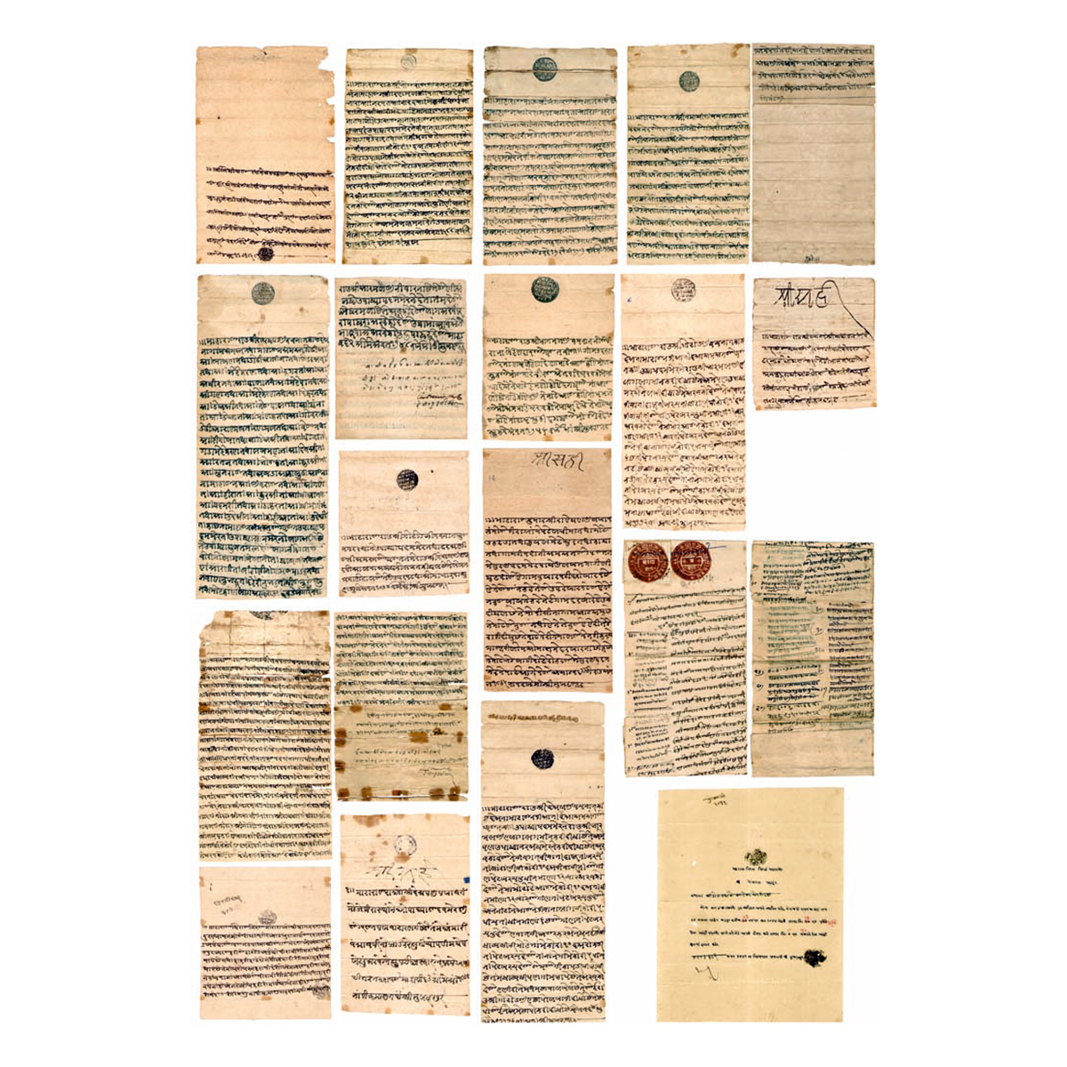 An amazing Collection of Historical Documents of as many as 15 Kings of Kutch State. Paper