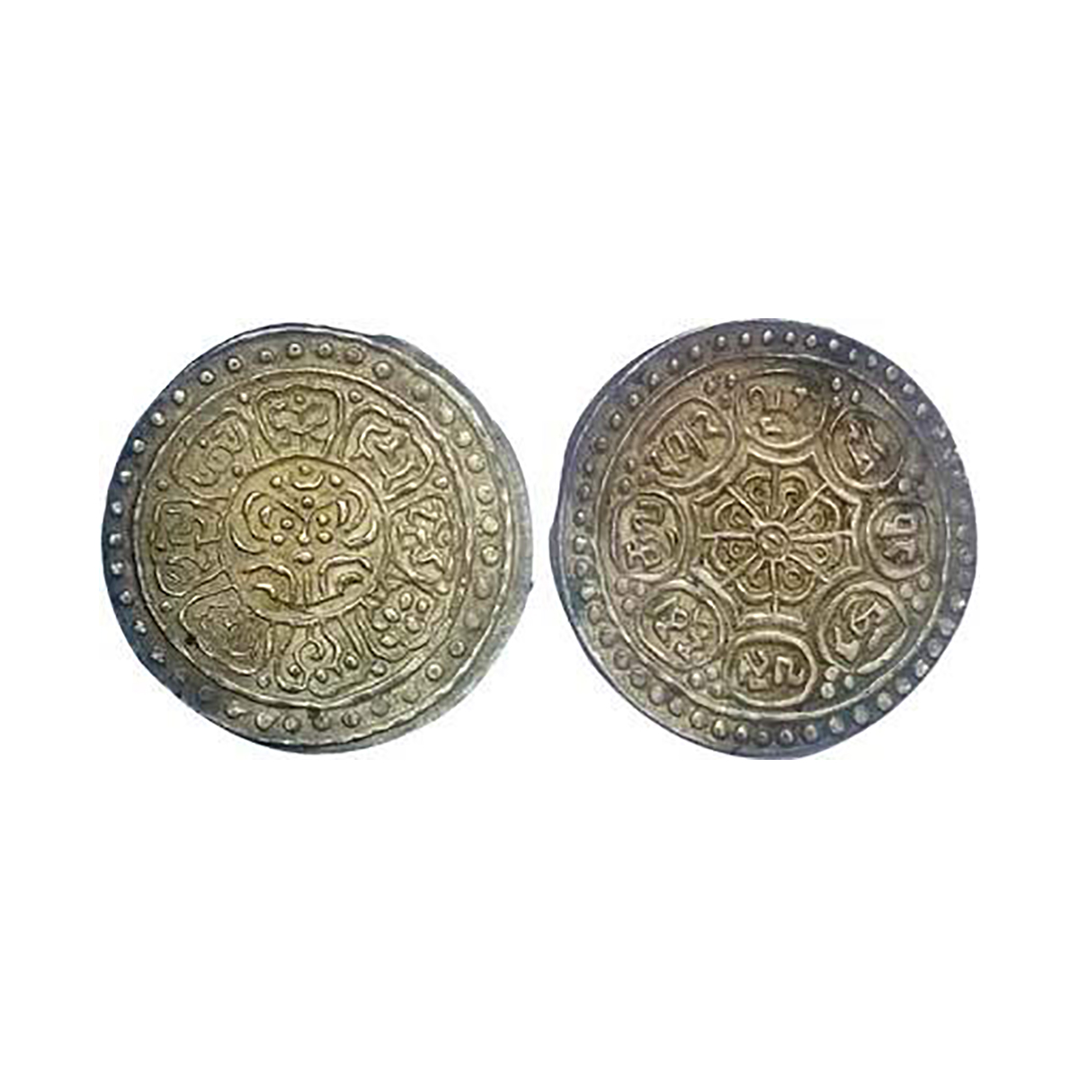 Tibet, Ganden Phodrang (AD 1820-1829), Silver, 4.96 g, 1 Tangka, (Ga-Den tangka), ND (1912