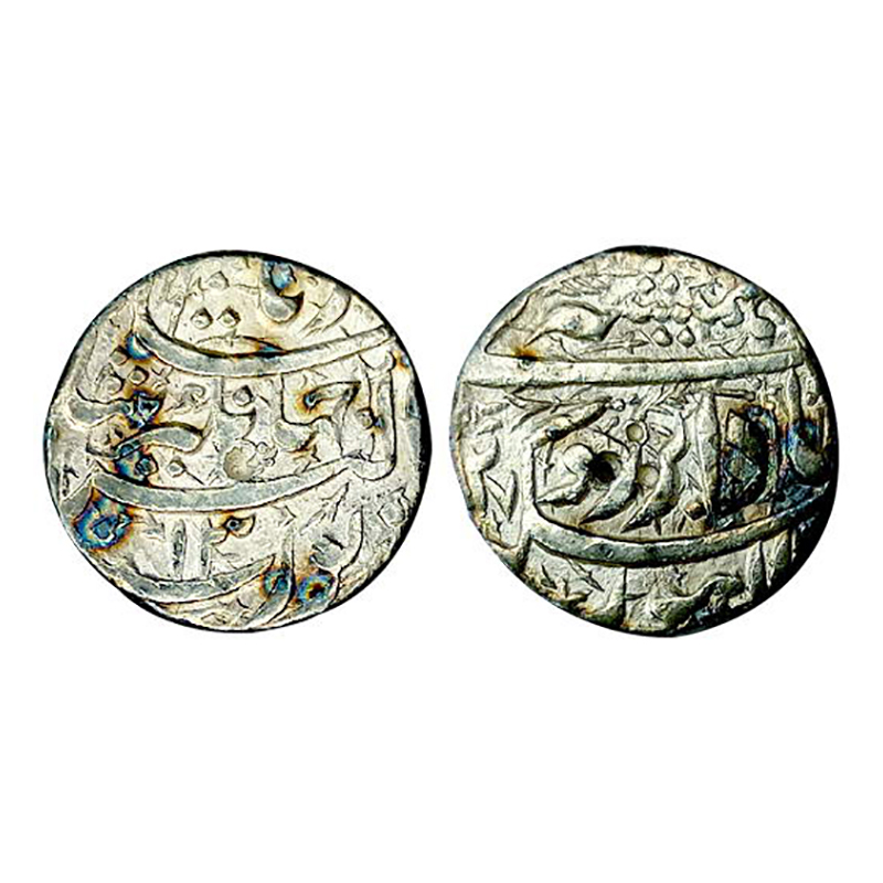 Jahangir, Lahore Mint, Silver, 11.29 g, Rupee, Hamesha Couplet, Nur ud din Jahangir bin Ak