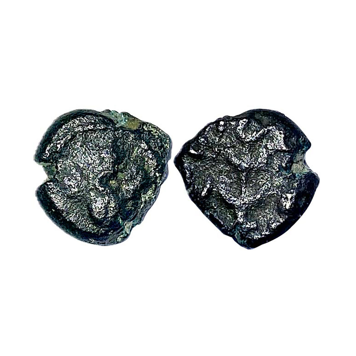 Gingee Marathas, ½ Kasu, Copper, 1.5g. Obv. Standing Ganesha with Trunk bending right, rev