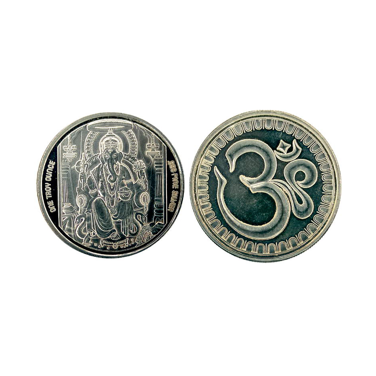 British Royal Mint, Ounce, 31.4g. Silver, Proof, Obv. Ganesha seated on a lotus within a T