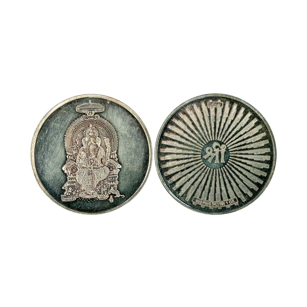 USA Mint, Ounce, 31.4 g. Silver, Proof, Obv. Ganesha seated on a throne Rev. Nagari Sri in