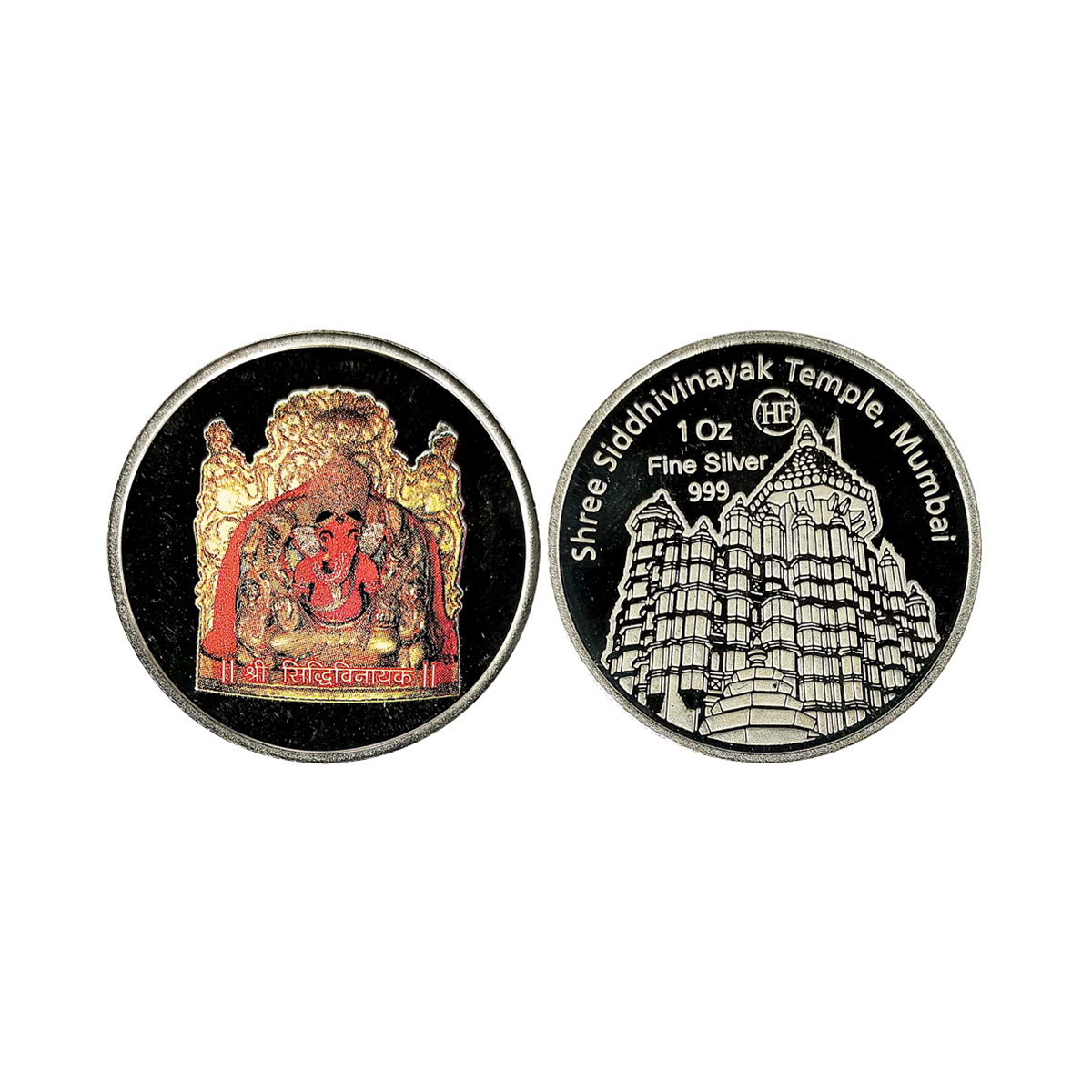 HF Mint, Switzerland, Ounce, 31.4 g. Silver and enamel, Uncirculated, Obv. The Siddhi Vina