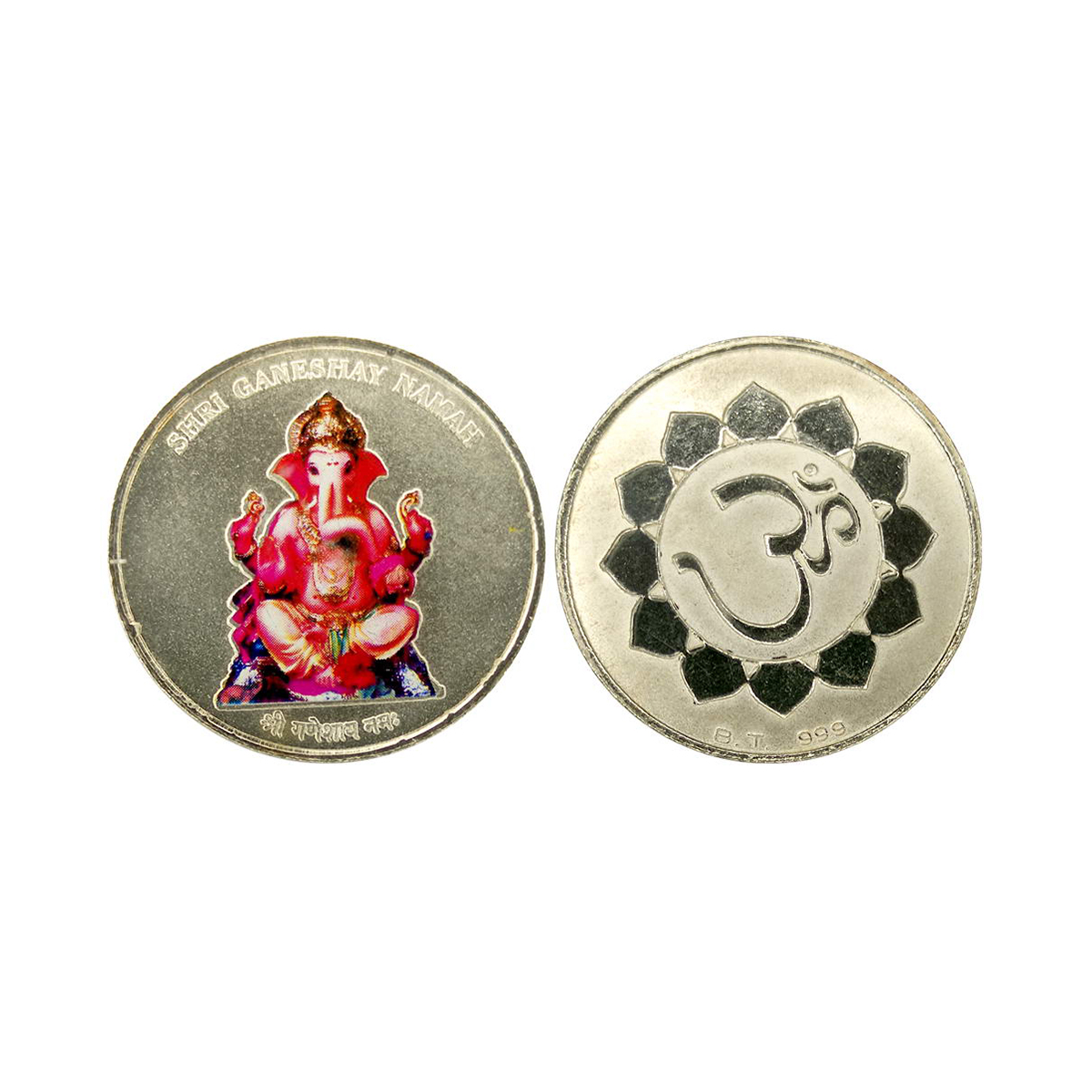 Swiss Mint, Switzerland, Ounce, 31.1g. Silver and enamel, Uncirculated, Obv. Ganesha seate