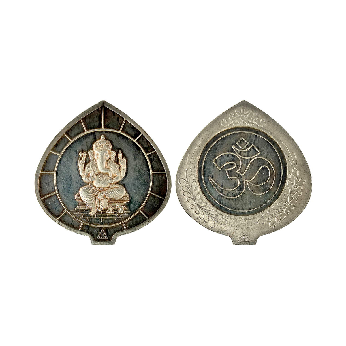 NARANDAS MANORDAS (NM), BOMBAY, 40g. Silver. Obv. Ganesha seated on a low pedestal within 
