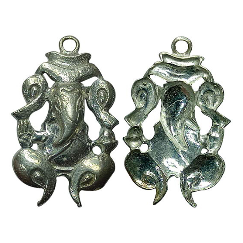 Stylised Ganesha medal, Silver, 2.3g. Ganesha shaped planchet. EF. Scarce....